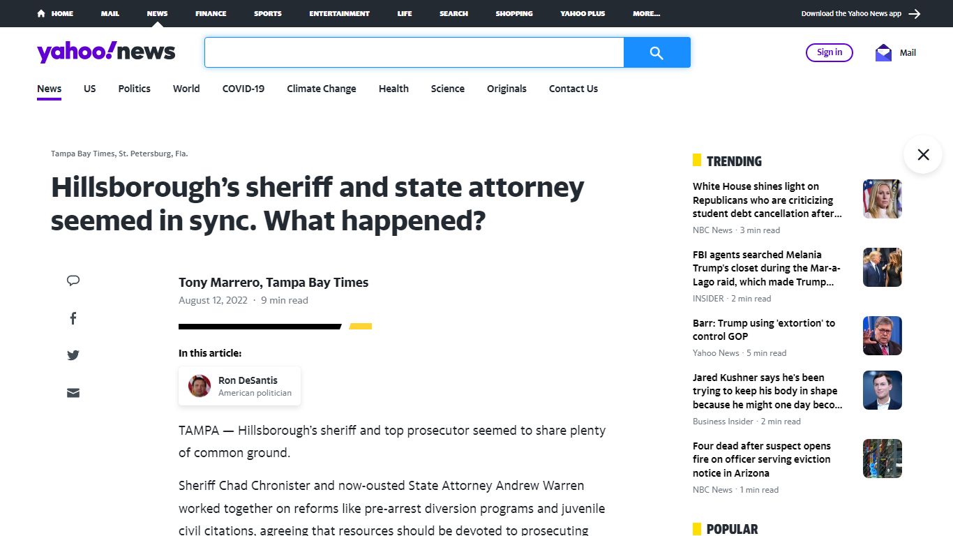 Hillsborough’s sheriff and state attorney seemed in sync. What happened?